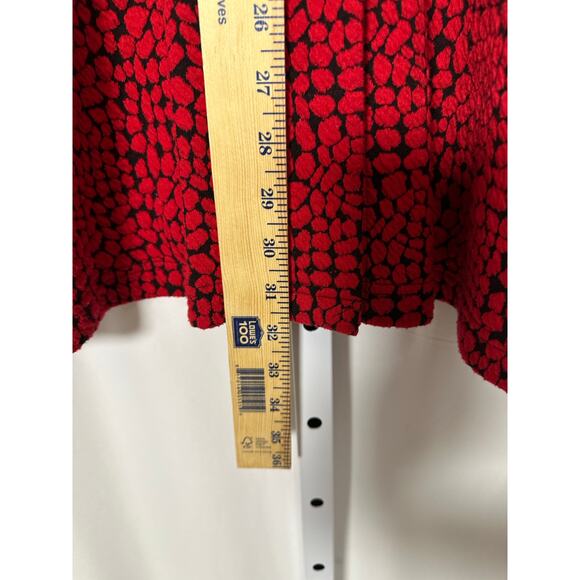 Ali Miles Red Black Textured Sleeveless‎ Button Longline Vest XL Lagenlook Artsy - Picture 12 of 12